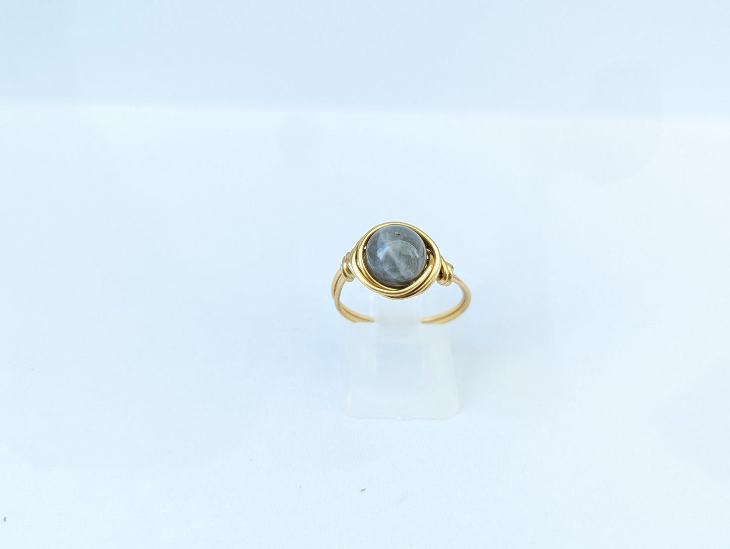 Anello in Ottone con Labradorite (su misura)