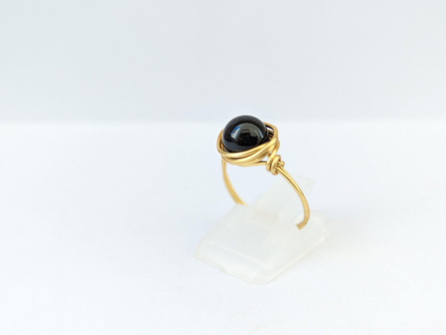 Anello in Ottone con Onice (su misura)