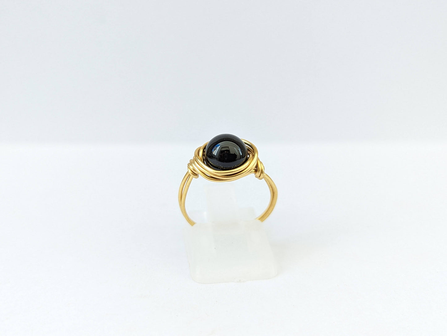 Anello in Ottone con Onice (su misura)