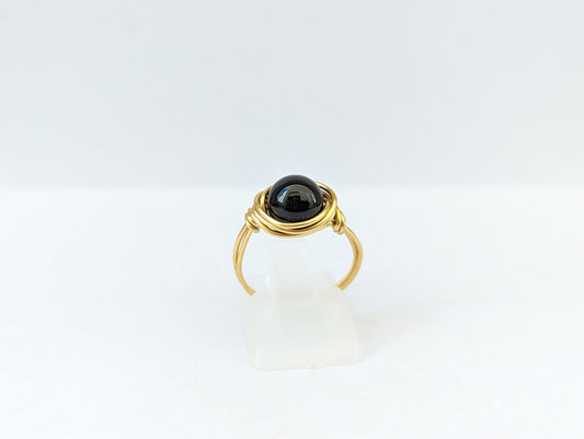 Anello in Ottone con Onice (su misura)